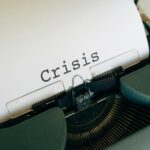 white paper on a vintage typewriter